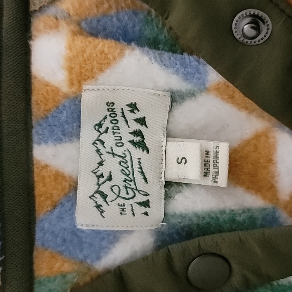 The GREAT. Outdoors Excursion Pullover in Maple Wood Diamond Geo Small - Picture 5 of 5